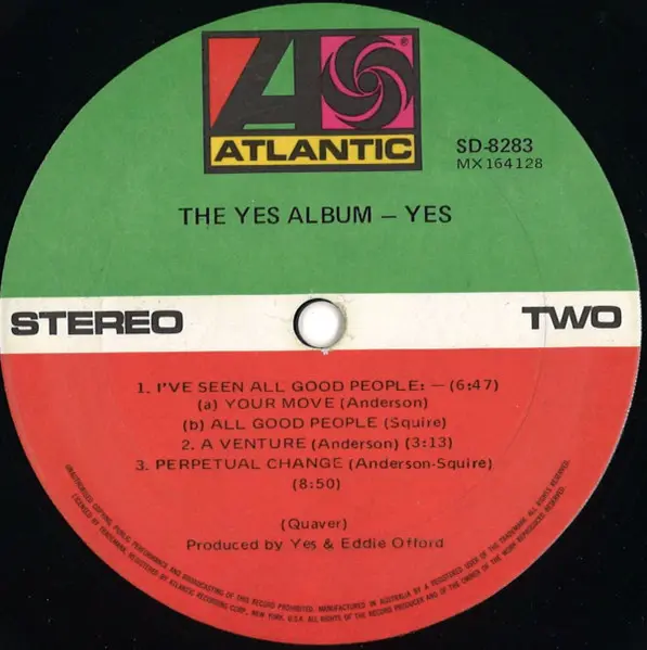 Yes - The Yes Album, Rock, Prog Rock, 1971 - Atlantic, Australia, Vinyl 1x LP, Album