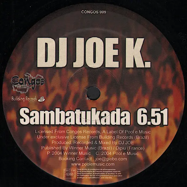 DJ Joe K. - Batukada / Sambatukada, Electronic, House, 2004 - Congos Records, France, Vinyl 1x 12", 45 RPM