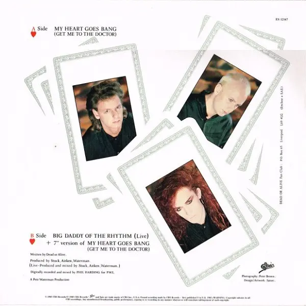 Dead Or Alive - My Heart Goes Bang (Get Me To The Doctor), Electronic, Hi NRG, Synth-pop, 1985 - Epic, Australia, Vinyl 1x 12