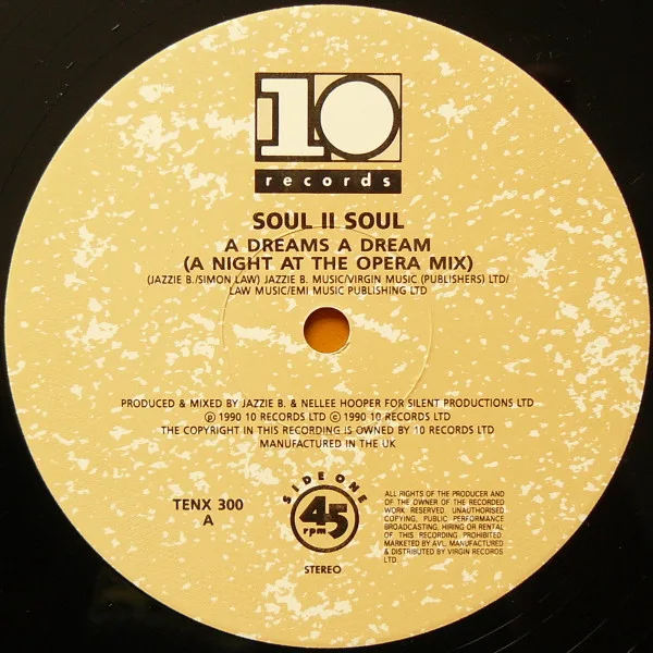 Album cover for A Dreams A Dream by Soul II Soul