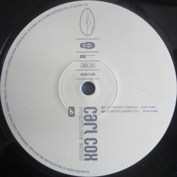 Carl Cox - Phuture 2000, Electronic, Breaks, Progressive Trance, 1999 - Edel, UK, Vinyl 1x 12", 33 ⅓ RPM, 45 RPM