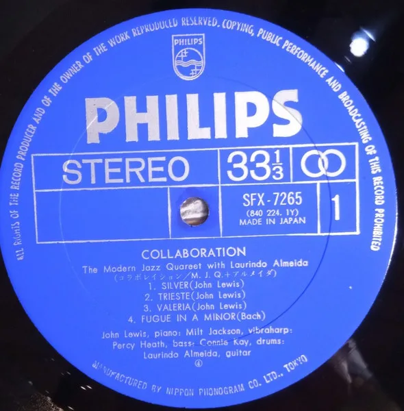 Album cover for Collaboration by Modern Jazz Quartet, The With Laurindo Almeida