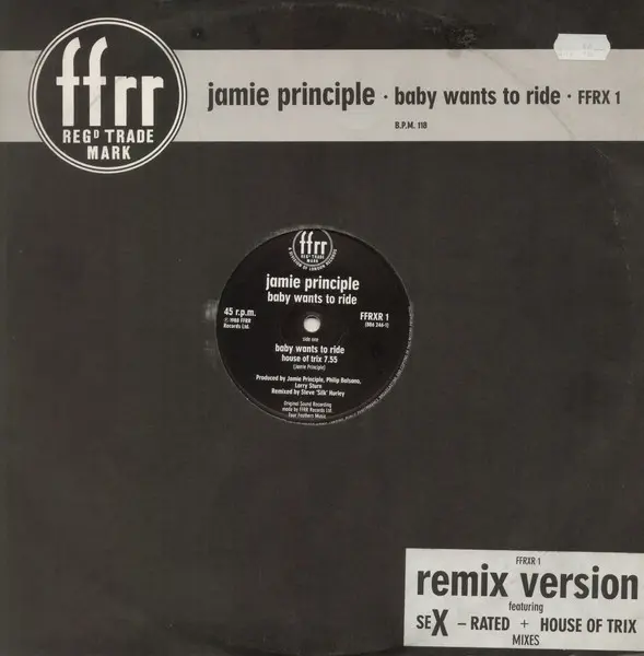 Jamie Principle - Baby Wants To Ride (Remix Version) - 1988 - Deep House - FFRR - Vinyl 1x 12", 45 RPM
