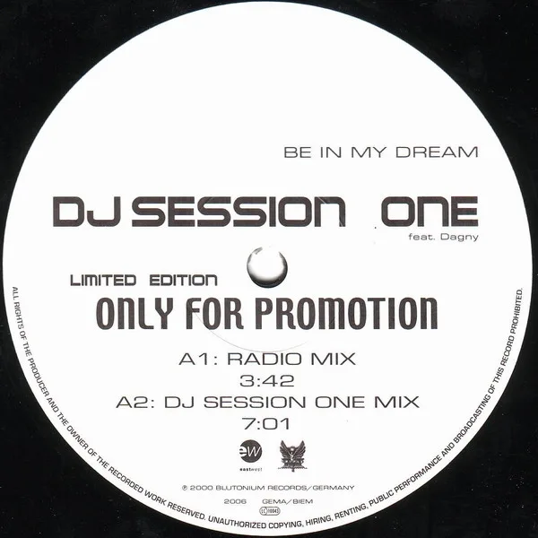 Album cover for Be In My Dream by DJ Session One Feat. Dagny