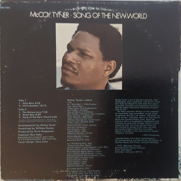 McCoy Tyner - Song Of The New World, Jazz, Modal, Post Bop, 1973 - Milestone (4), US, Vinyl 1x LP, Album