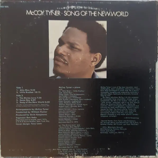 McCoy Tyner - Song Of The New World, Jazz, Modal, Post Bop, 1973 - Milestone (4), US, Vinyl 1x LP, Album