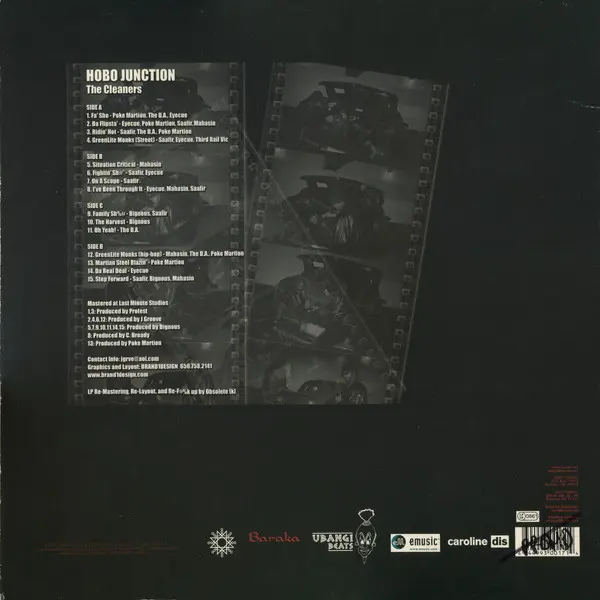 Hobo Junction - The Cleaners, Hip Hop, Gangsta, 2000 - Baraka Foundation, US, Vinyl 2x LP, Album, Remastered