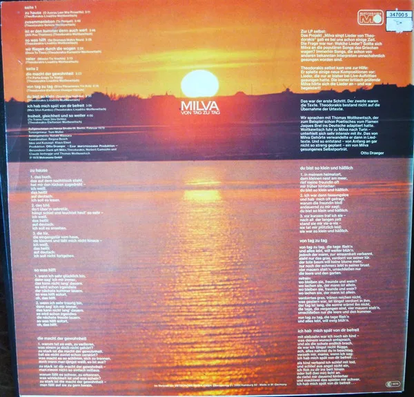 Album cover for Von Tag Zu Tag by Milva