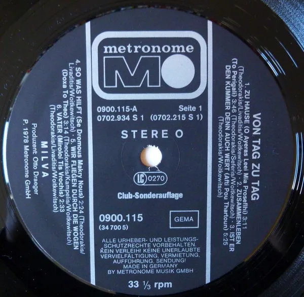 Album cover for Von Tag Zu Tag by Milva