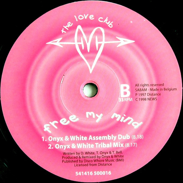 Love Club (Detroit), The - Free My Mind, Electronic, House, Trance, 1998 - 541, NEC Records, Belgium, Vinyl 1x 12", 33 ⅓ RPM