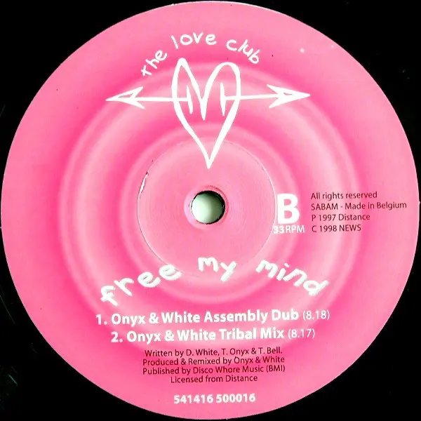 Love Club (Detroit), The - Free My Mind, Electronic, House, Trance, 1998 - 541, NEC Records, Belgium, Vinyl 1x 12", 33 ⅓ RPM