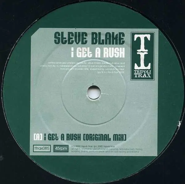 Album cover for I Get A Rush by Steve Blake