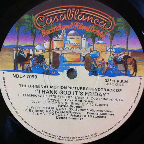 Album cover for Thank God It's Friday (The Original Motion Picture Soundtrack) by Various