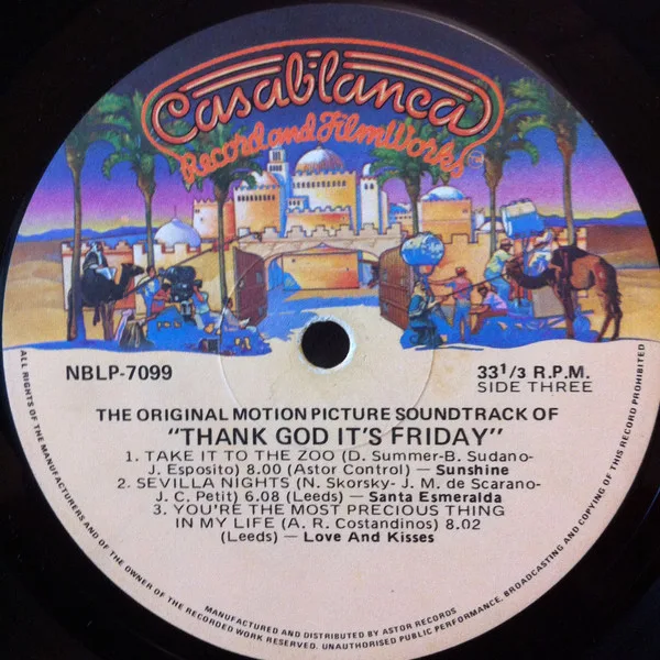 Album cover for Thank God It's Friday (The Original Motion Picture Soundtrack) by Various